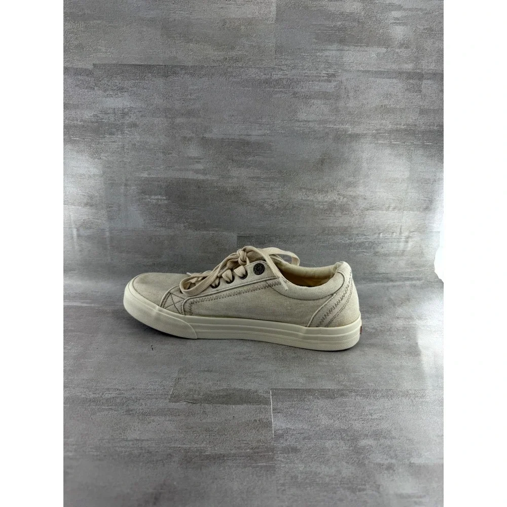 Taos Plim Soul Sand Beige Canvas Low Top Sneakers Women Size 8.5 PLS-13644_4